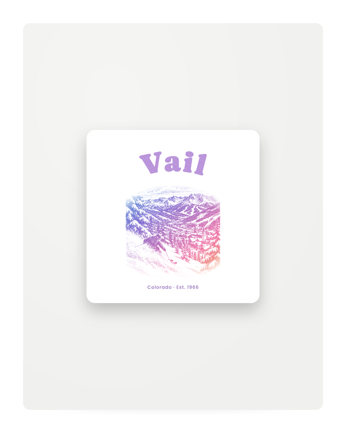 Vail Back Bowls Fridge Magnet in White