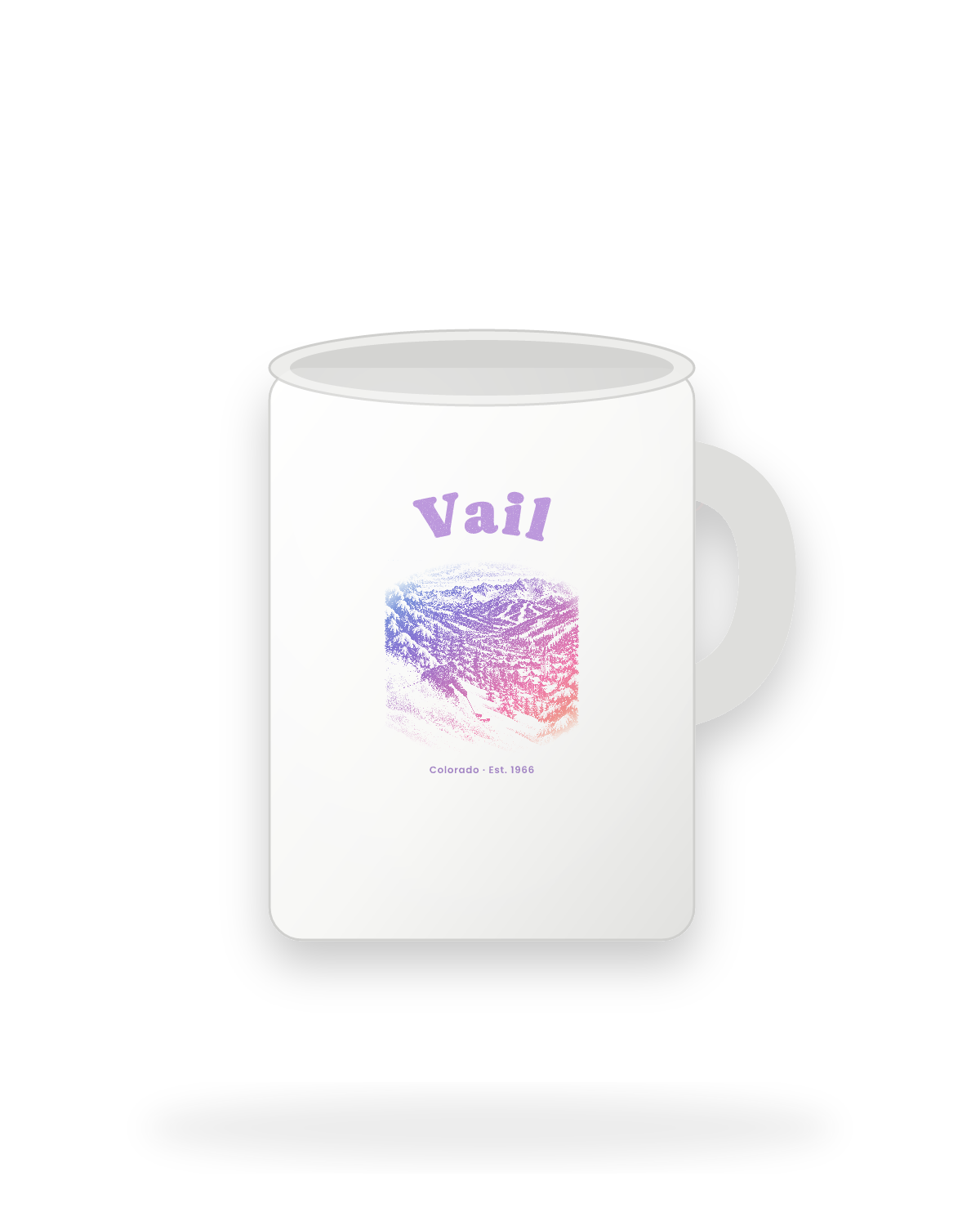 Vail Back Bowls Ceramic Mug 15oz in White