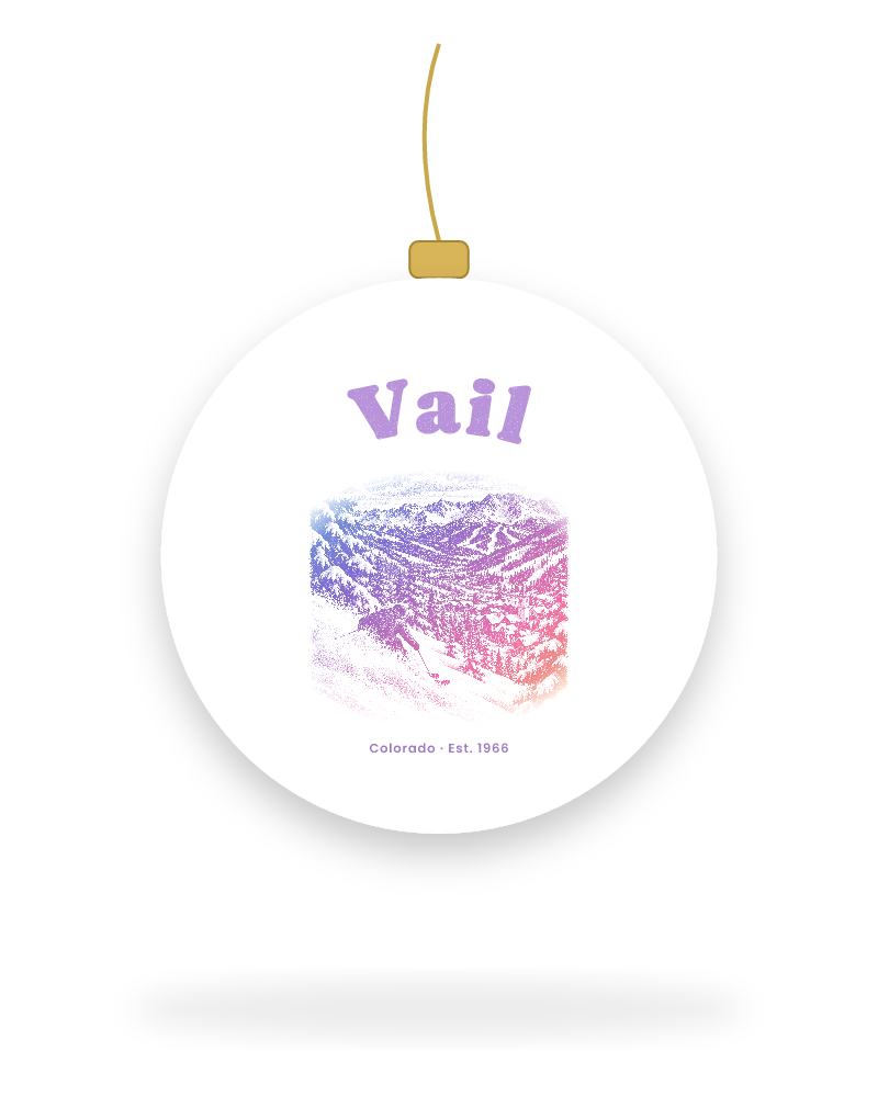 Vail Back Bowls Ceramic Ornament