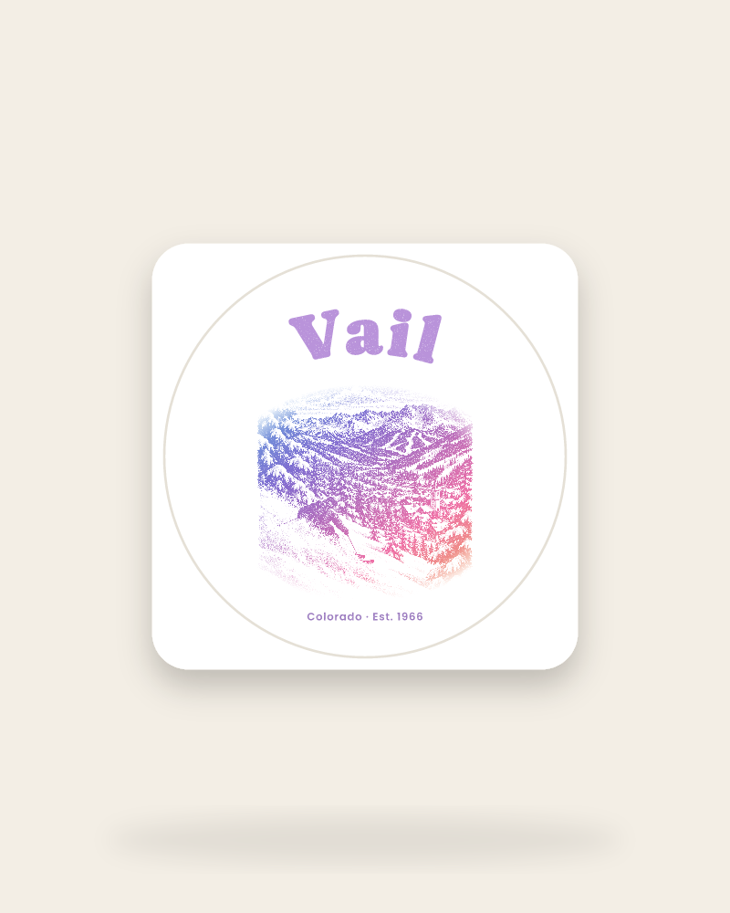 Vail Back Bowls Kiss-Cut Sticker
