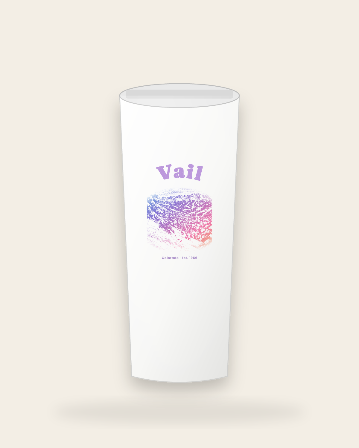 Vail Back Bowls Insulated Tumbler 20oz in White