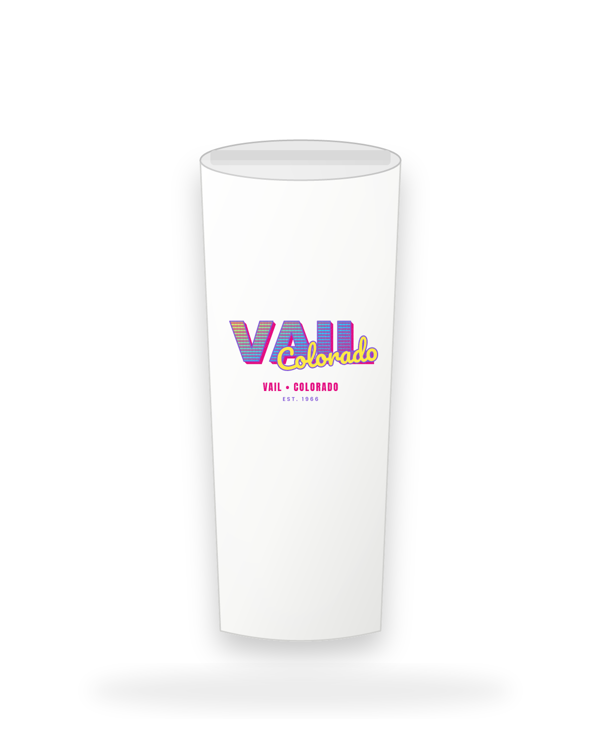 Vail Music TV Insulated Tumbler 20oz in White
