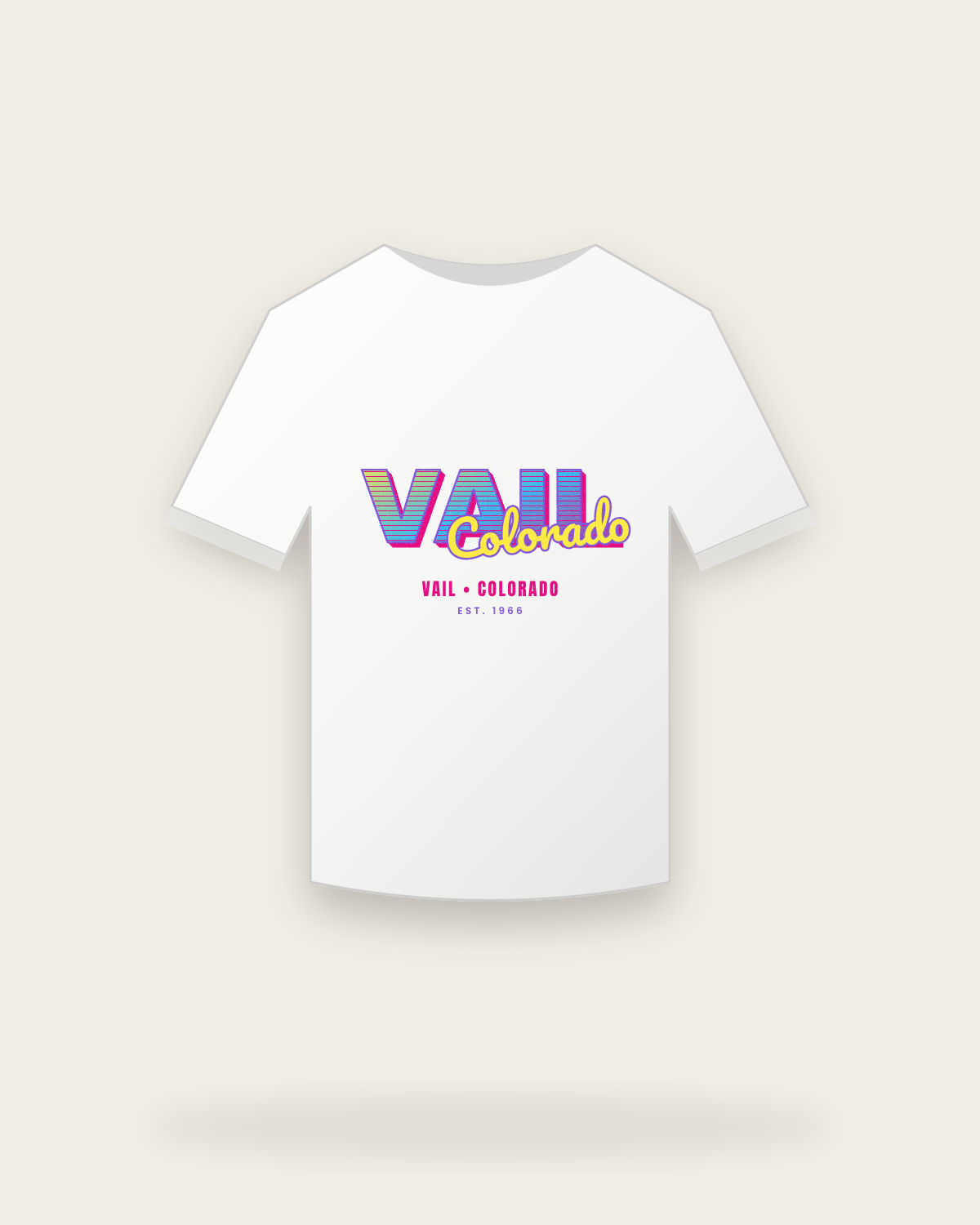 Vail Music TV Youth Tee in White