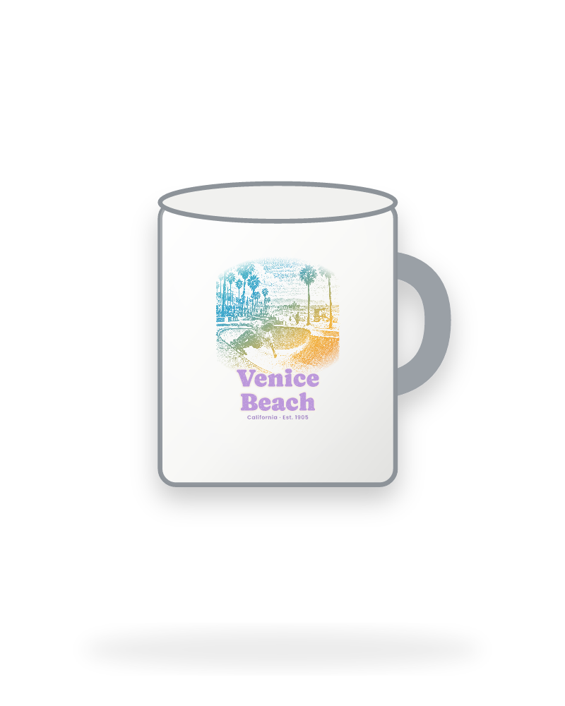 Venice Beach Skatepark Bowl Enamel Camp Mug