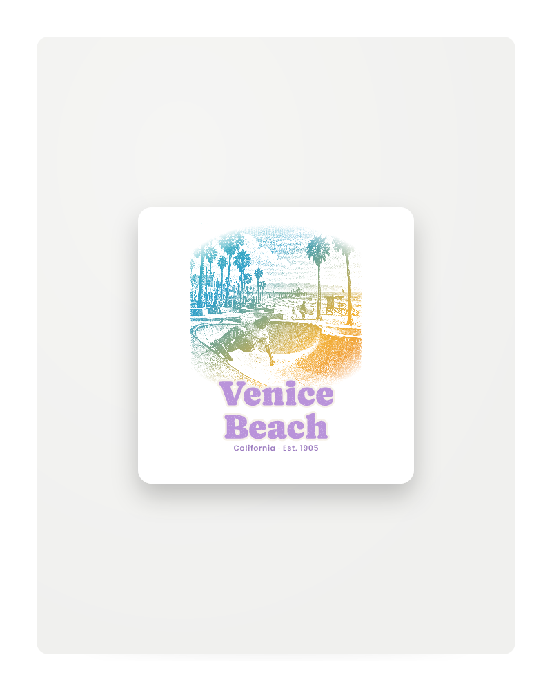 Venice Beach Skatepark Bowl Fridge Magnet