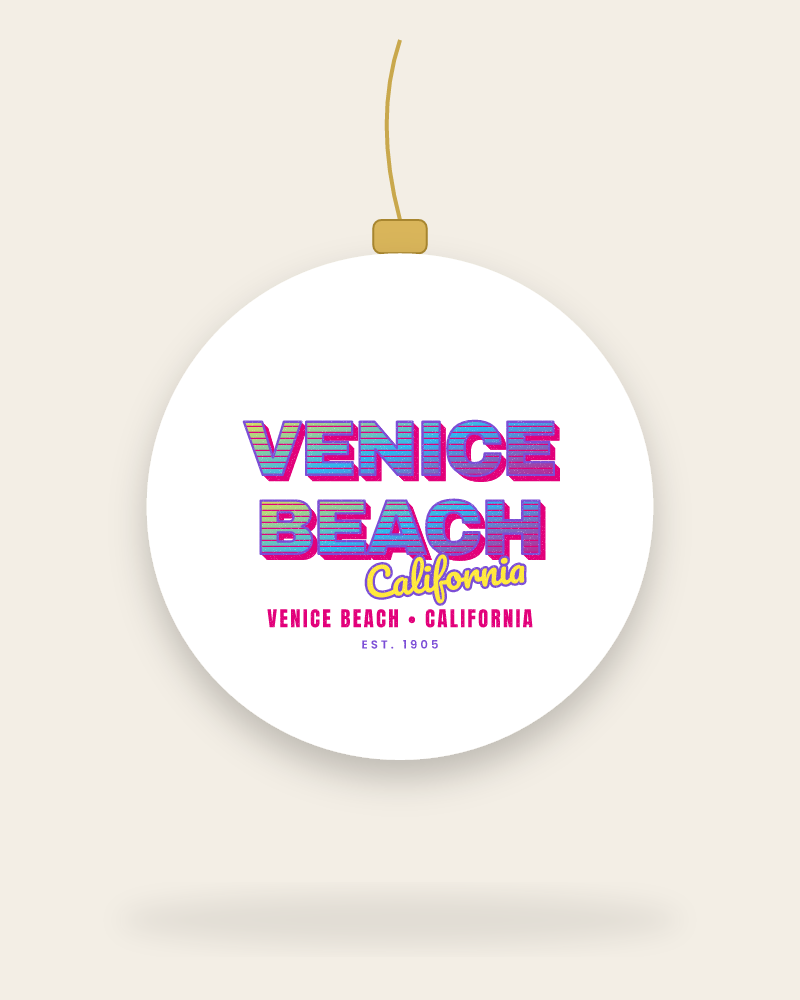 Venice Beach Music TV Ceramic Ornament