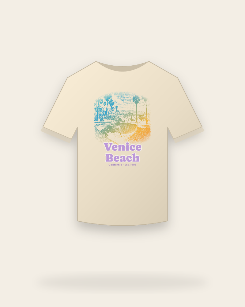 Venice Beach Skatepark Bowl Organic Cotton Tee