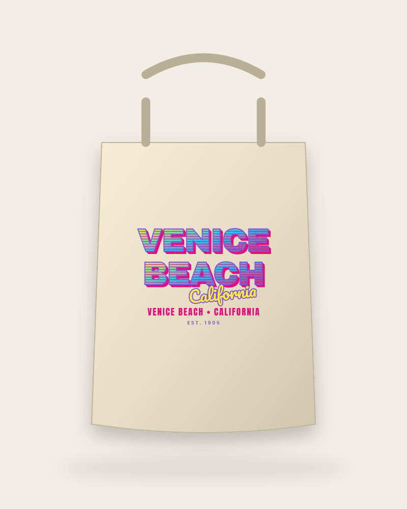 Venice Beach Music TV Canvas Tote