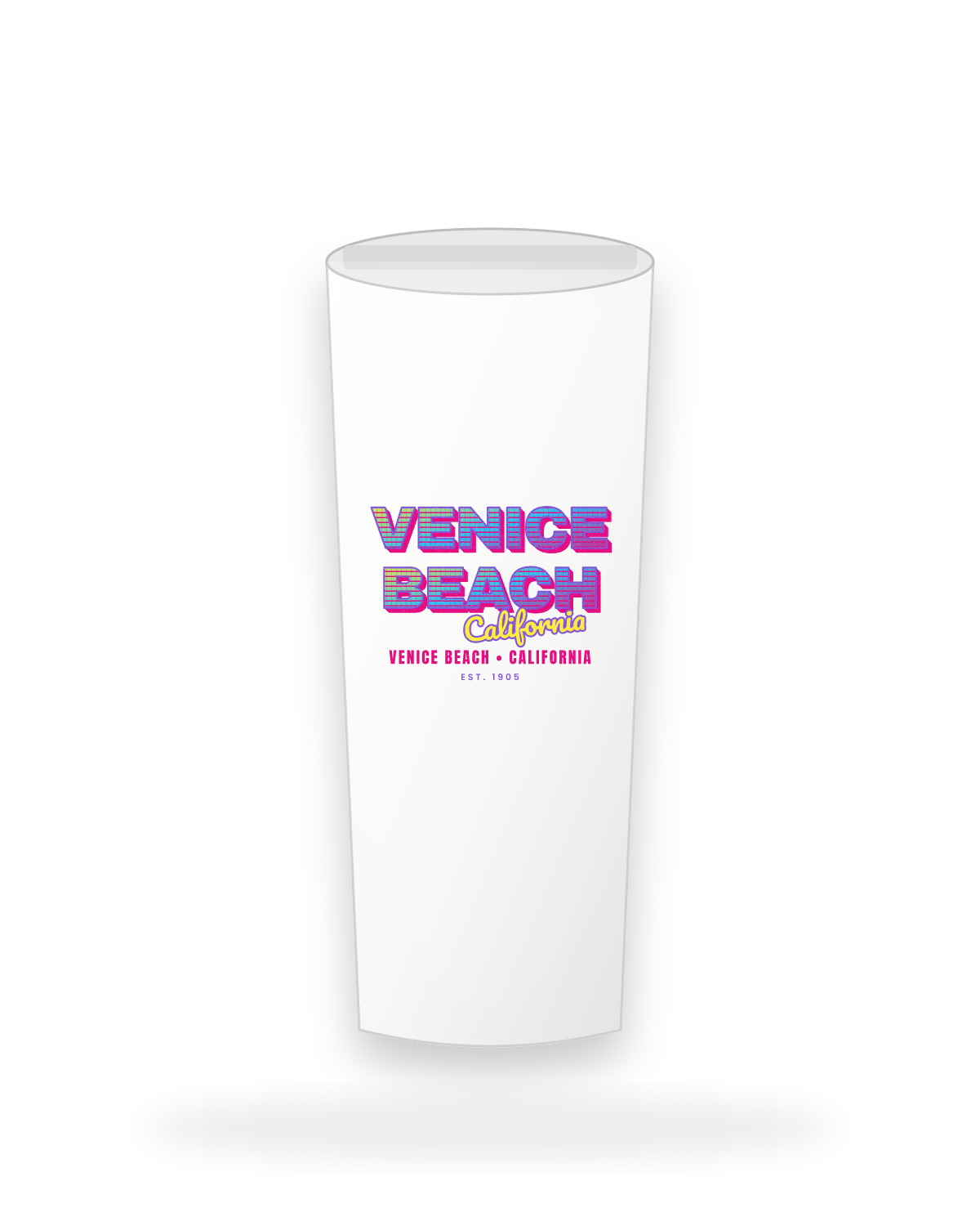 Venice Beach Music TV Insulated Tumbler 20oz in White