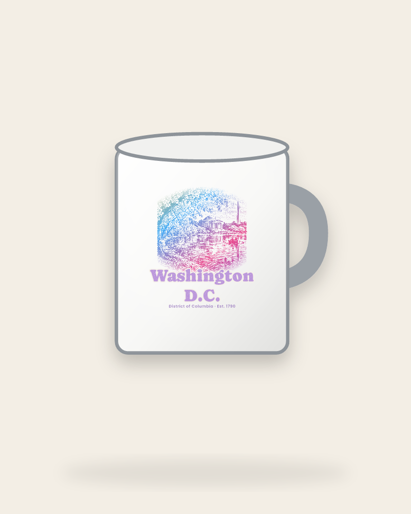 Washington, D.C. Tidal Basin Blossoms Enamel Camp Mug