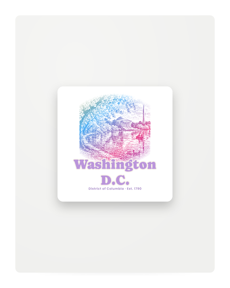 Washington, D.C. Tidal Basin Blossoms Fridge Magnet