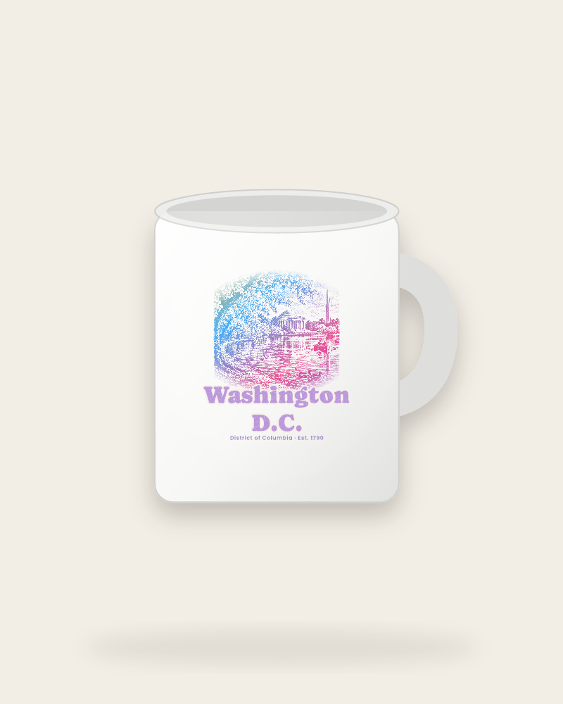 Washington, D.C. Tidal Basin Blossoms Ceramic Mug 11oz
