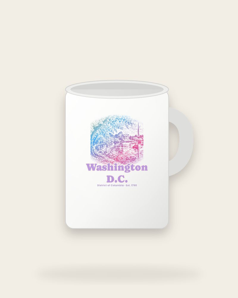 Washington, D.C. Tidal Basin Blossoms Ceramic Mug 15oz