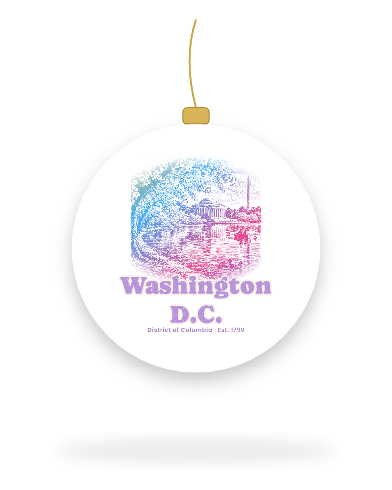 Washington, D.C. Tidal Basin Blossoms Ceramic Ornament