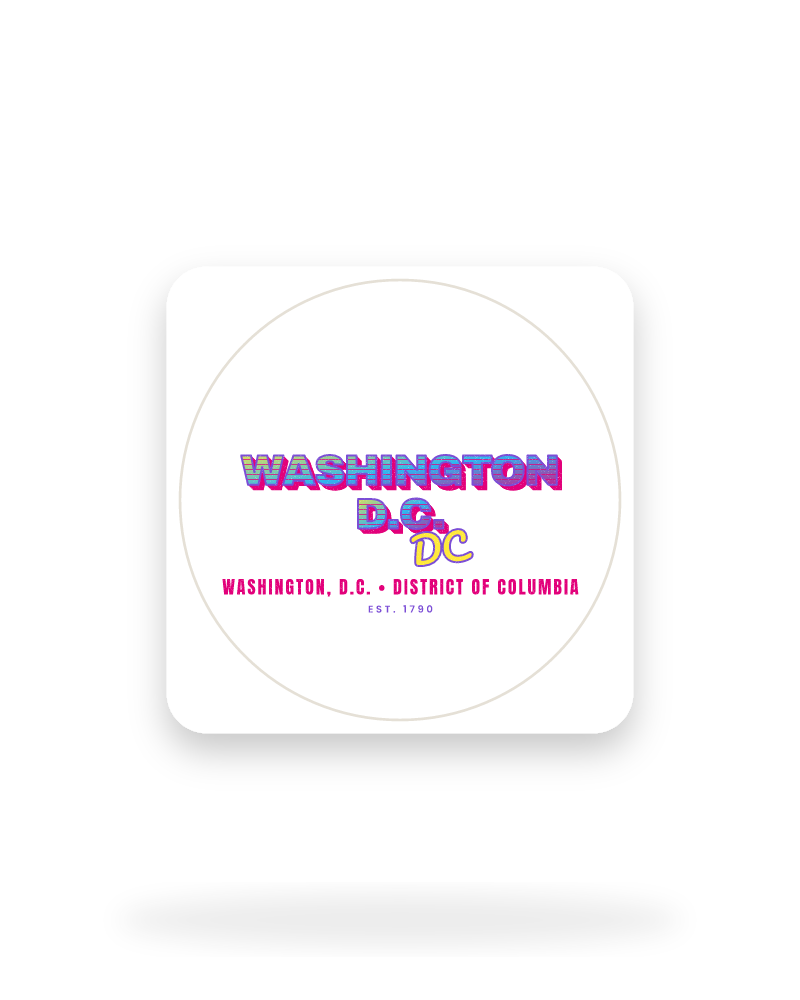 Washington, D.C. Music TV Kiss-Cut Sticker