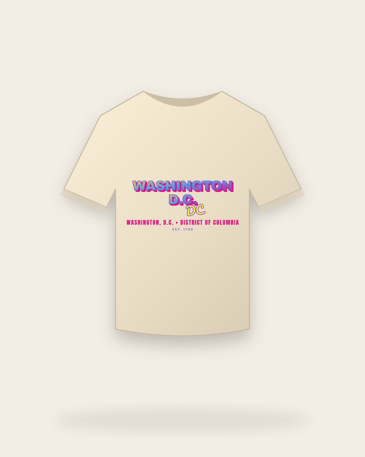 Washington, D.C. Music TV Organic Cotton Tee in Natural