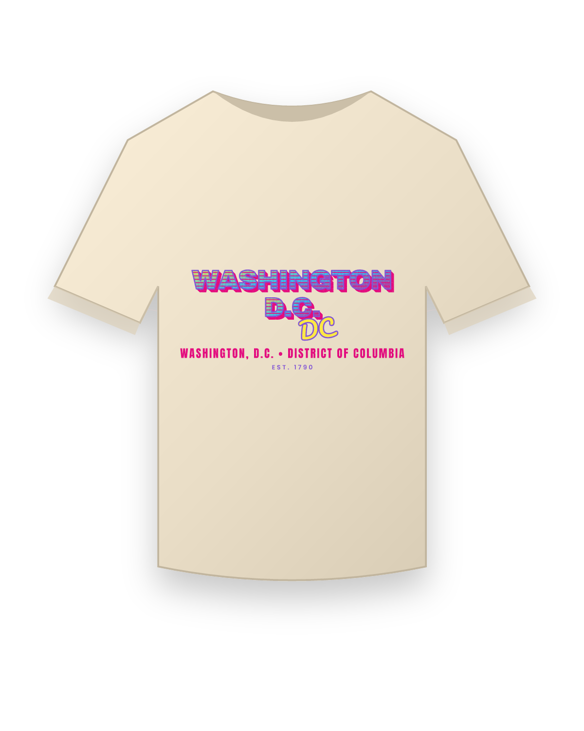 Washington, D.C. Music TV Classic Tee in Natural