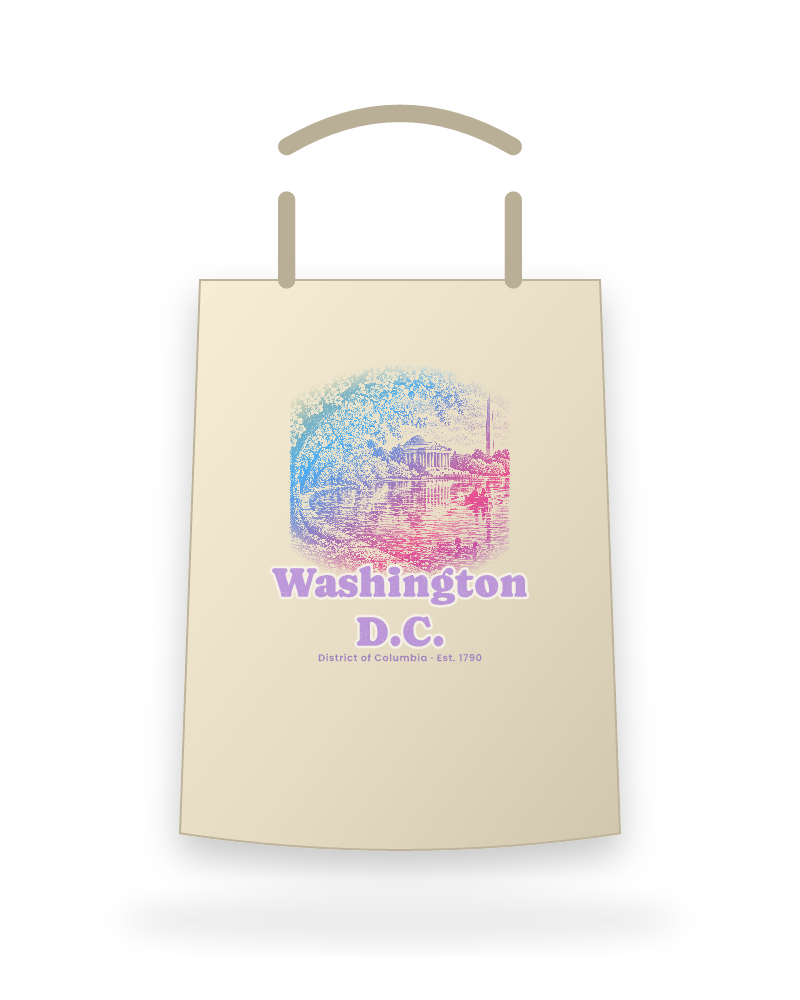 Washington, D.C. Tidal Basin Blossoms Canvas Tote