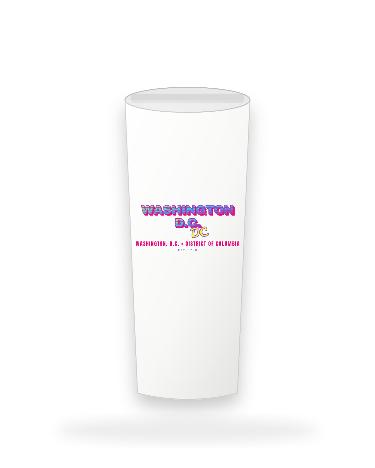 Washington, D.C. Music TV Insulated Tumbler 20oz in White