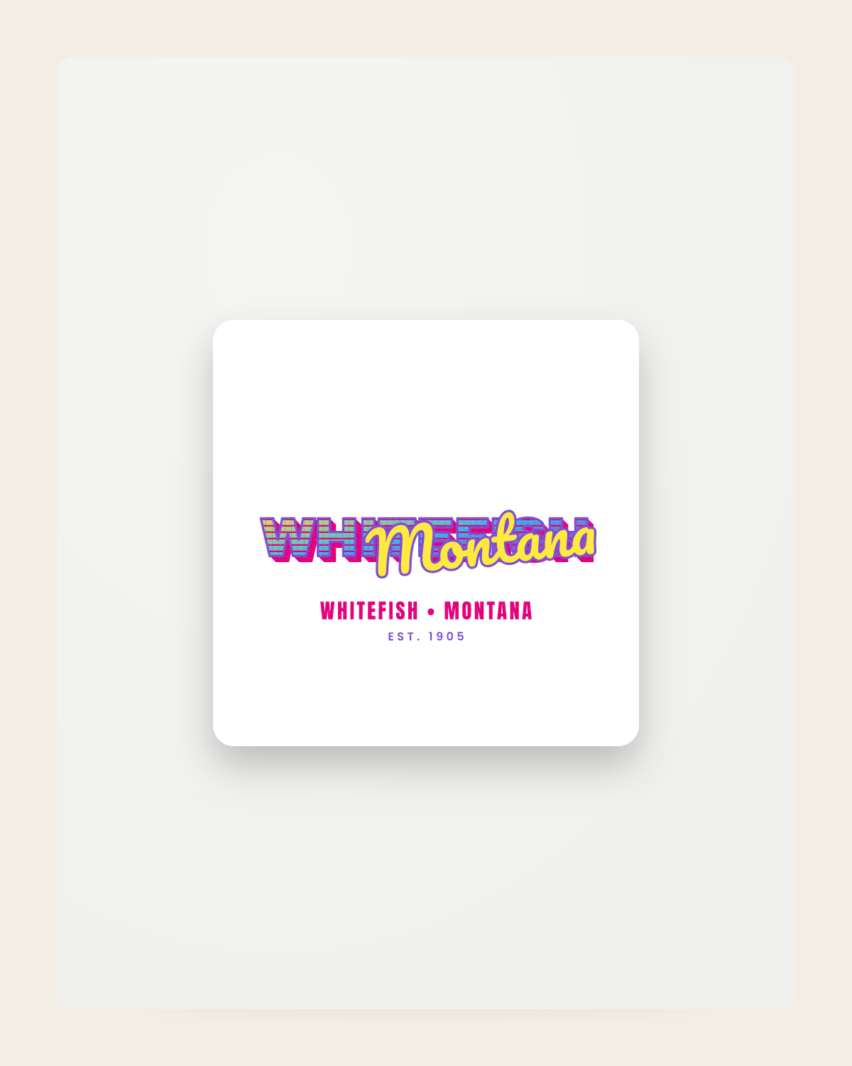Whitefish Music TV Fridge Magnet in White