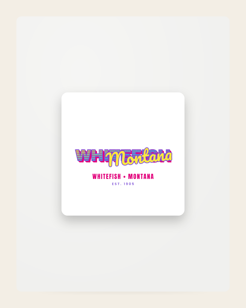 Whitefish Music TV Fridge Magnet
