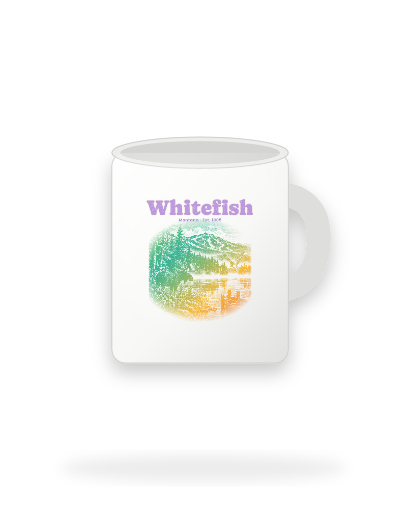 Whitefish Lake Moose Ceramic Mug 11oz