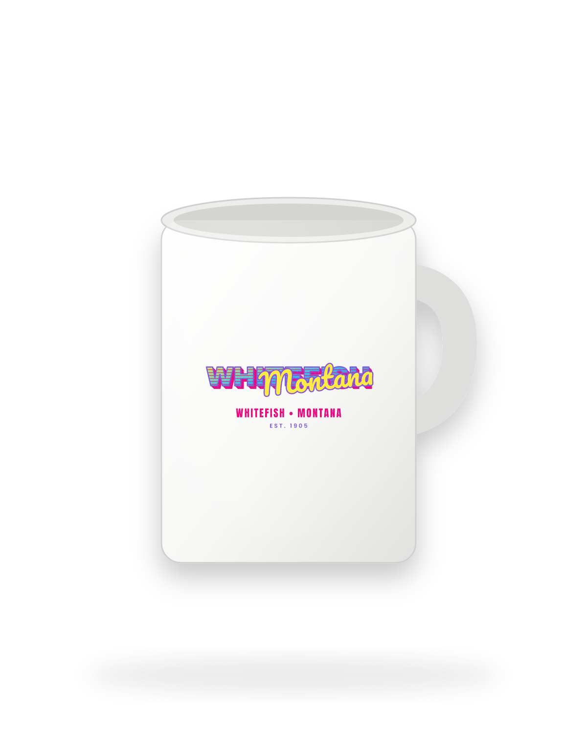 Whitefish Music TV Ceramic Mug 15oz in White