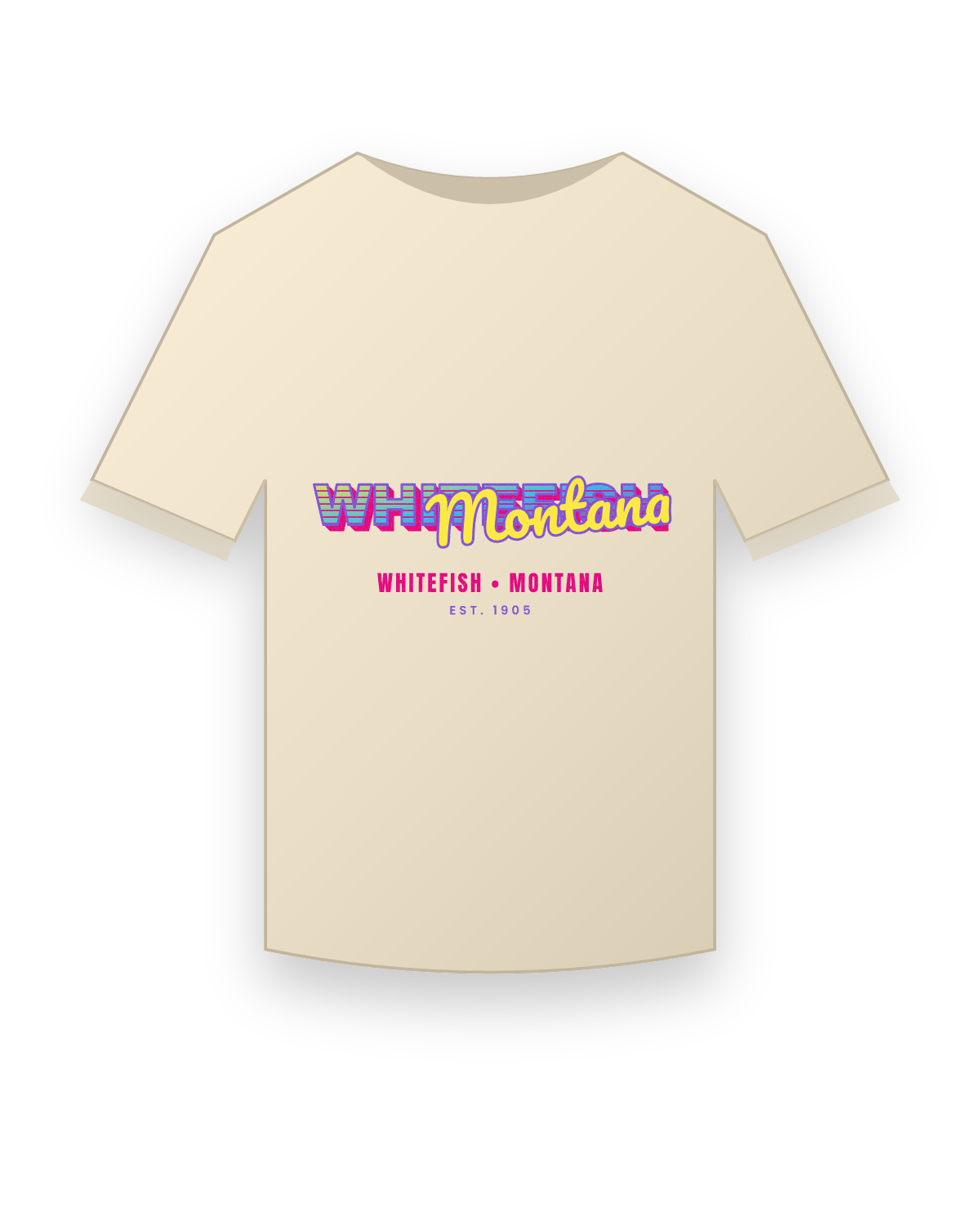 Whitefish Music TV Organic Cotton Tee in Natural