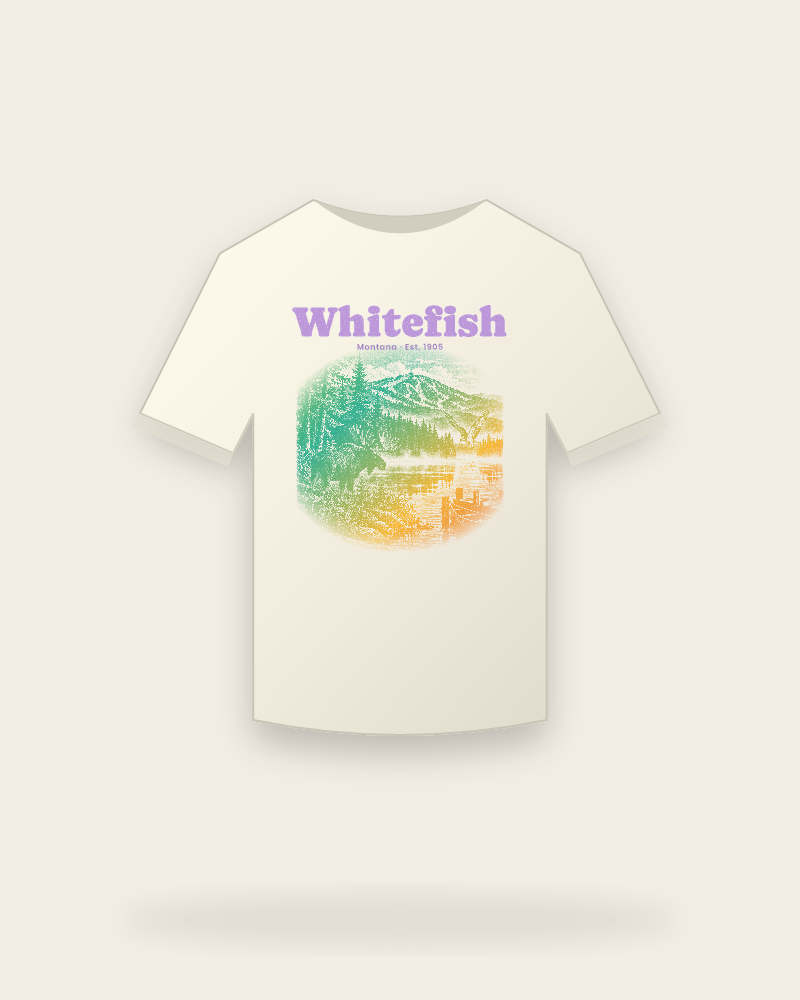 Whitefish Lake Moose Vintage Wash Tee