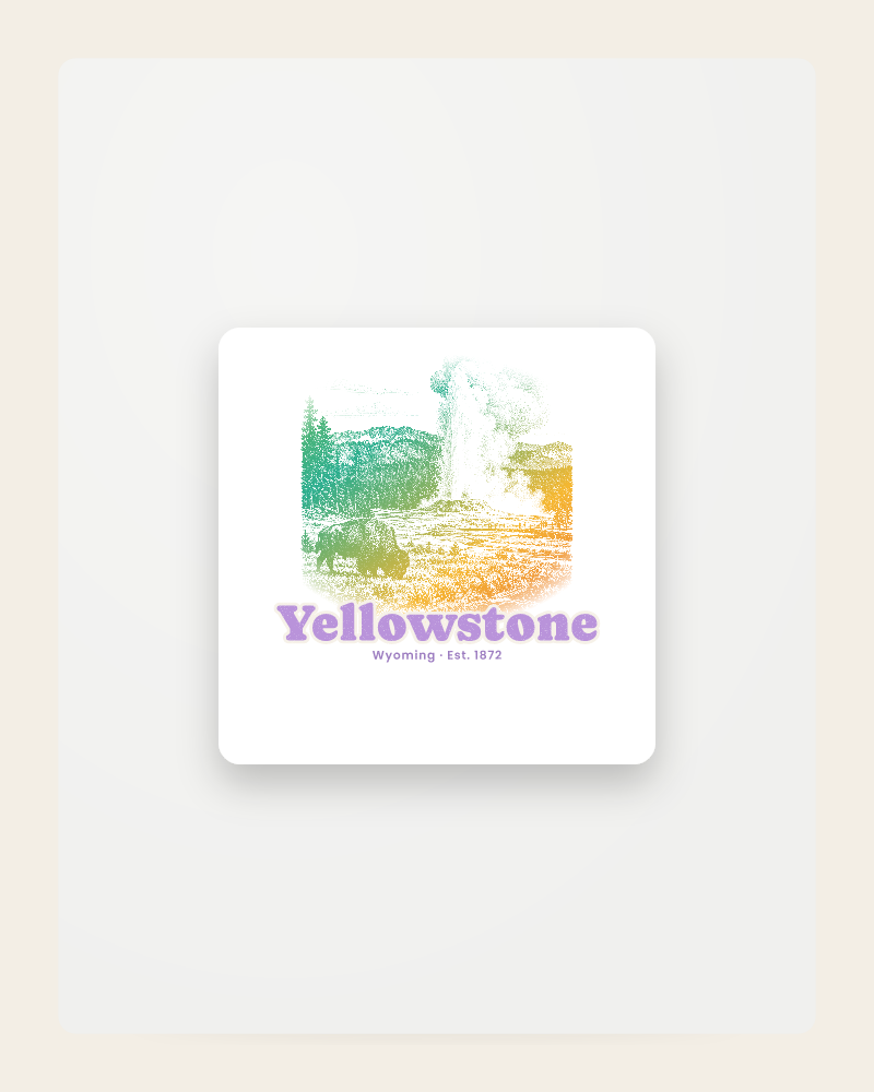 Yellowstone Old Faithful Fridge Magnet