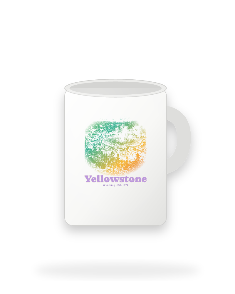 Yellowstone Grand Prismatic Ceramic Mug 15oz