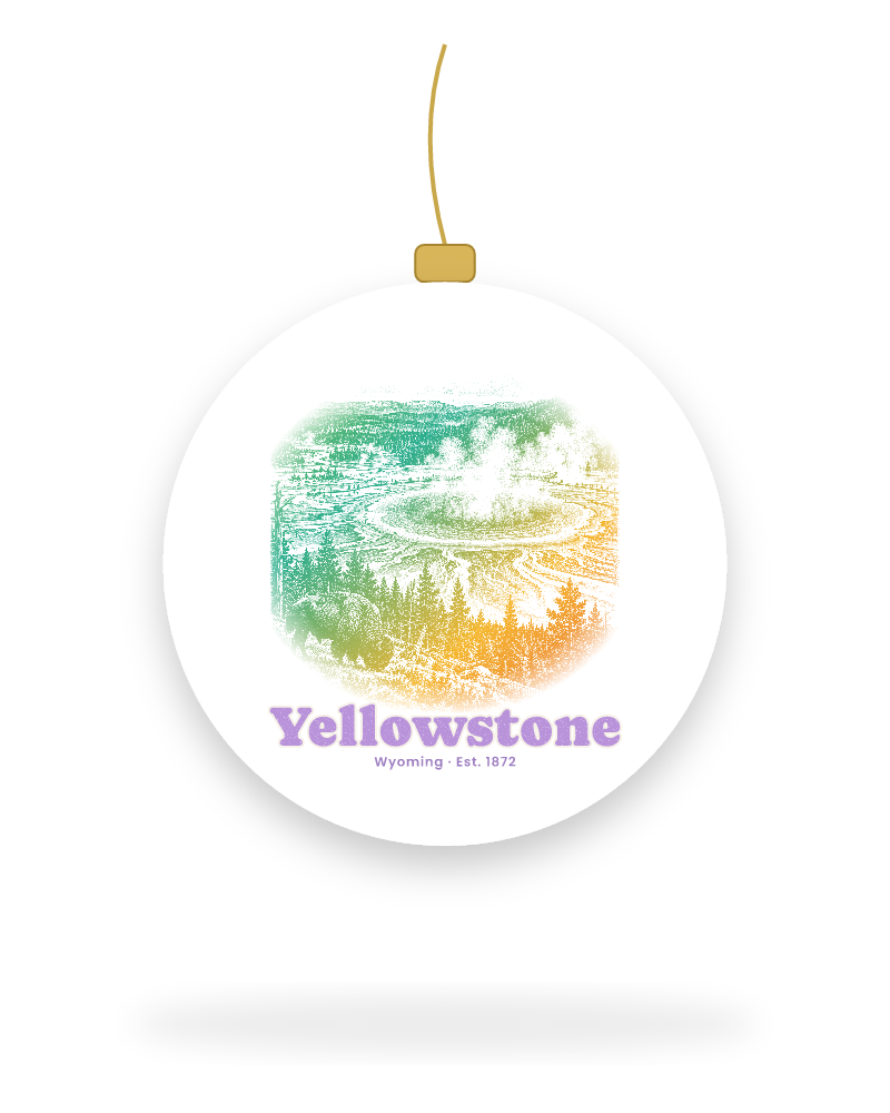 Yellowstone Grand Prismatic Ceramic Ornament
