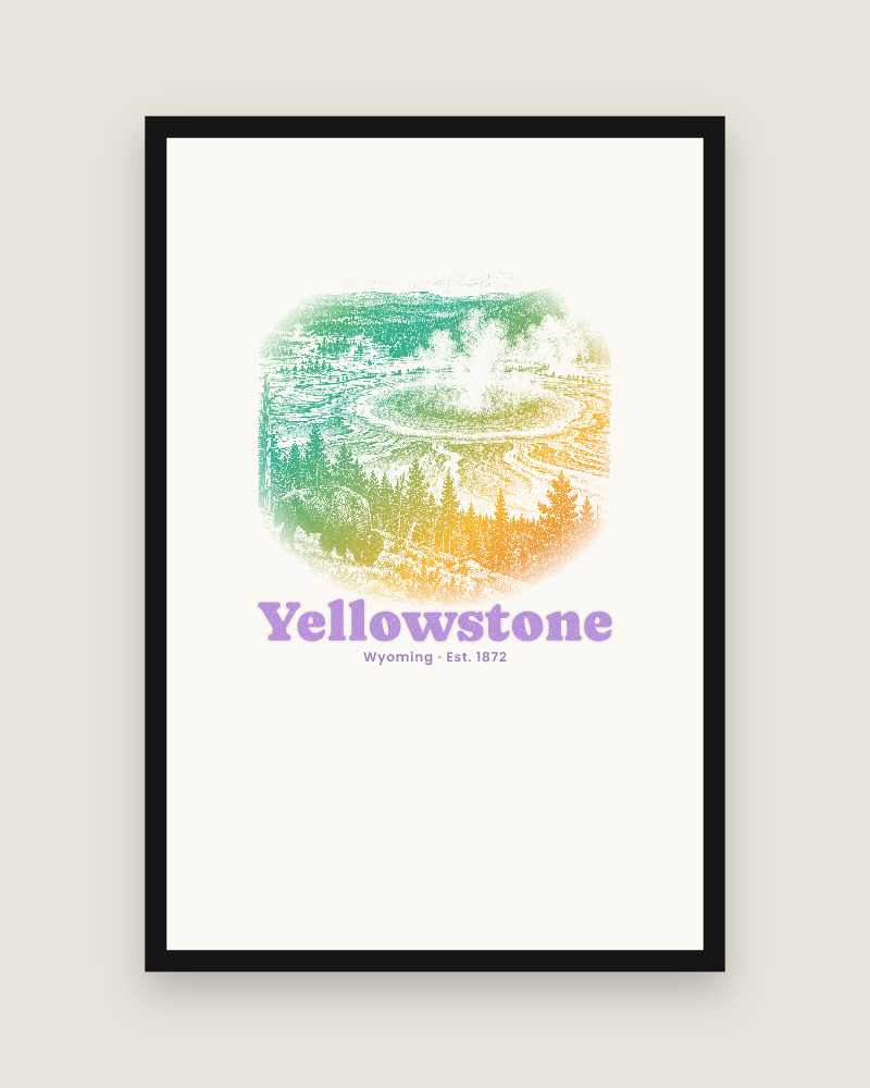 Yellowstone Grand Prismatic Matte Poster