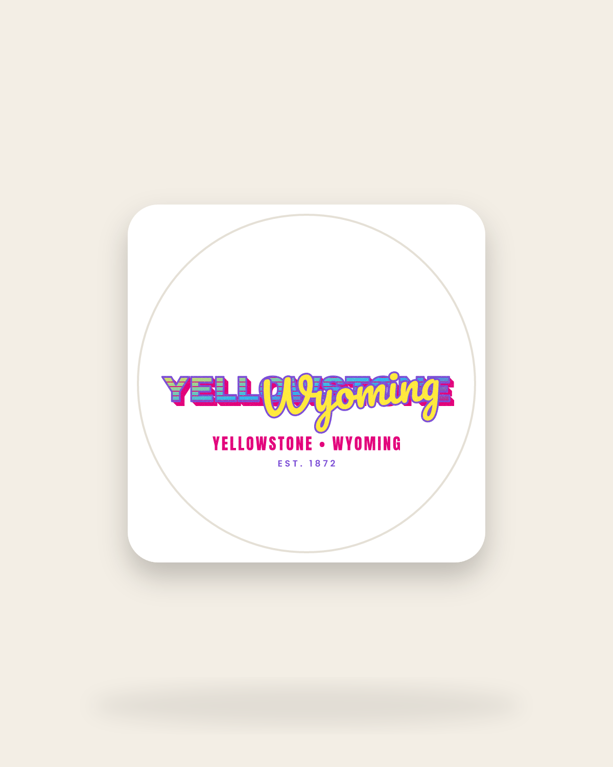 Yellowstone Music TV Kiss-Cut Sticker in White