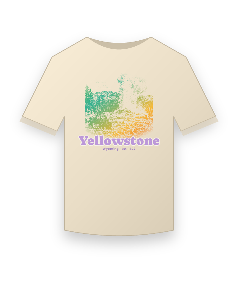 Yellowstone Old Faithful Organic Cotton Tee