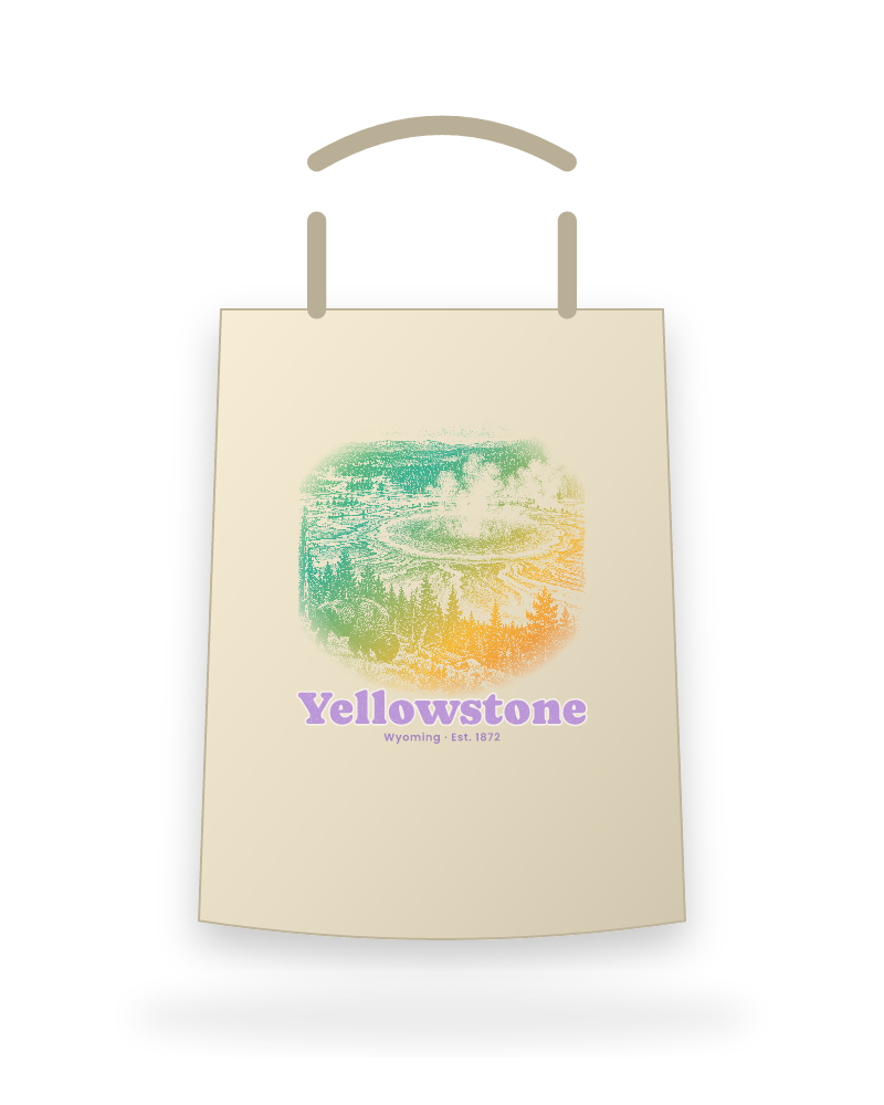 Yellowstone Grand Prismatic Canvas Tote