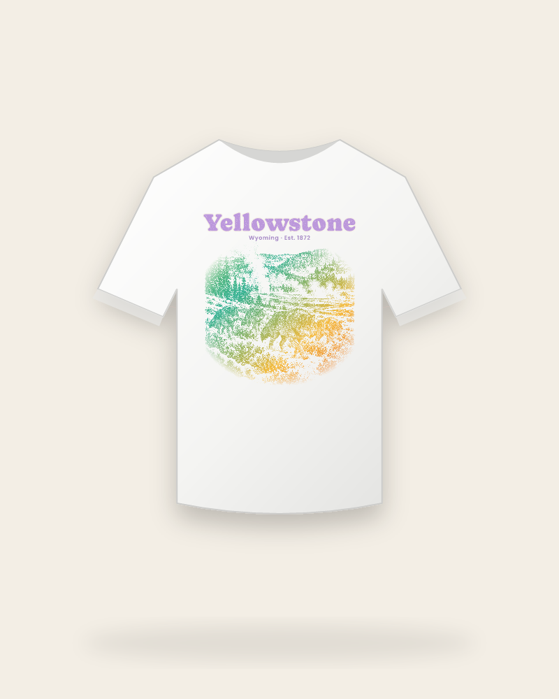 Yellowstone Lamar Valley Wolves Youth Tee