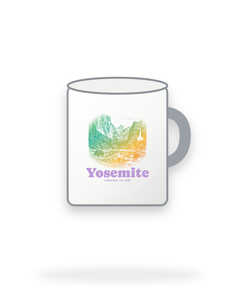Yosemite Tunnel View Enamel Camp Mug