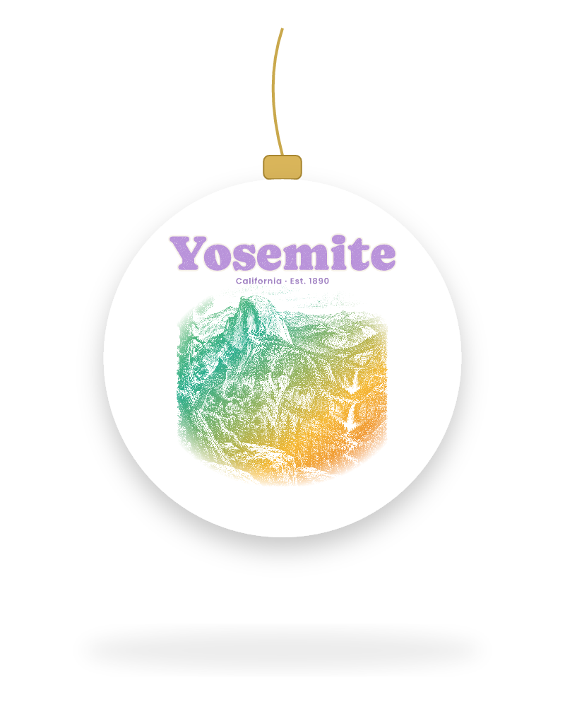Yosemite Half Dome Ceramic Ornament