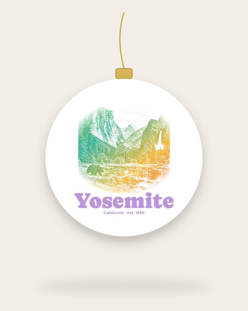 Yosemite Tunnel View Ceramic Ornament