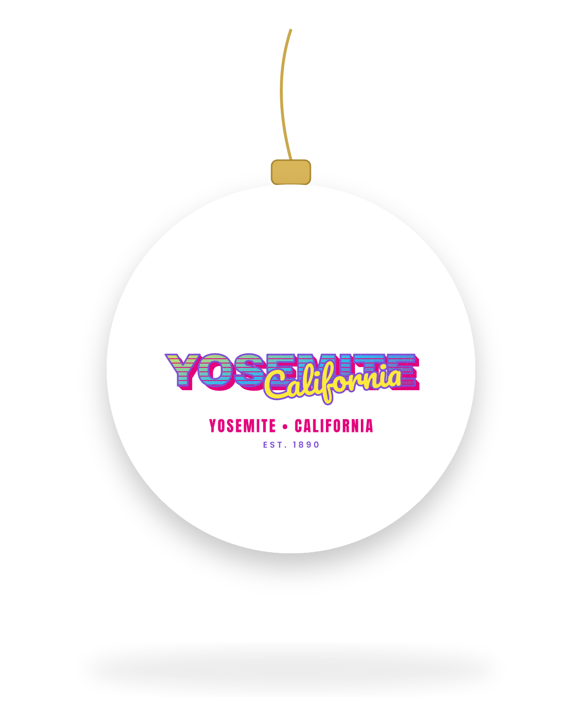 Yosemite Music TV Ceramic Ornament in White
