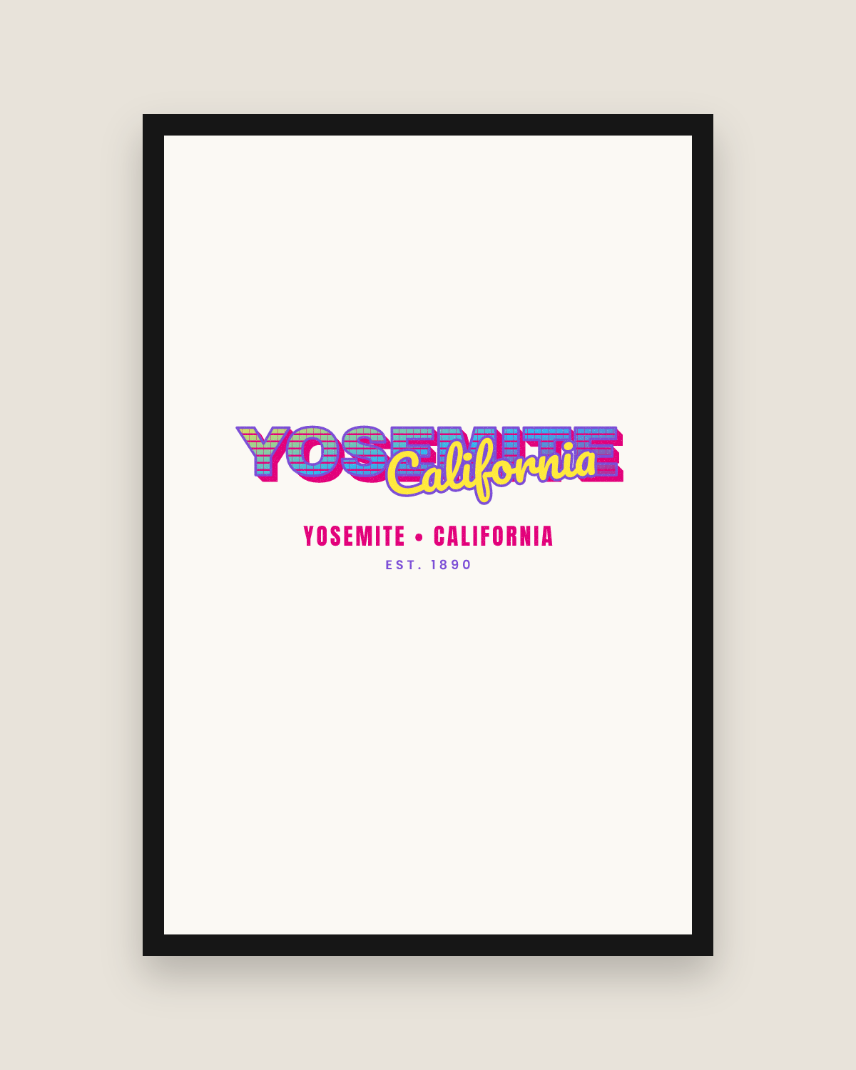 Yosemite Music TV Matte Poster in White