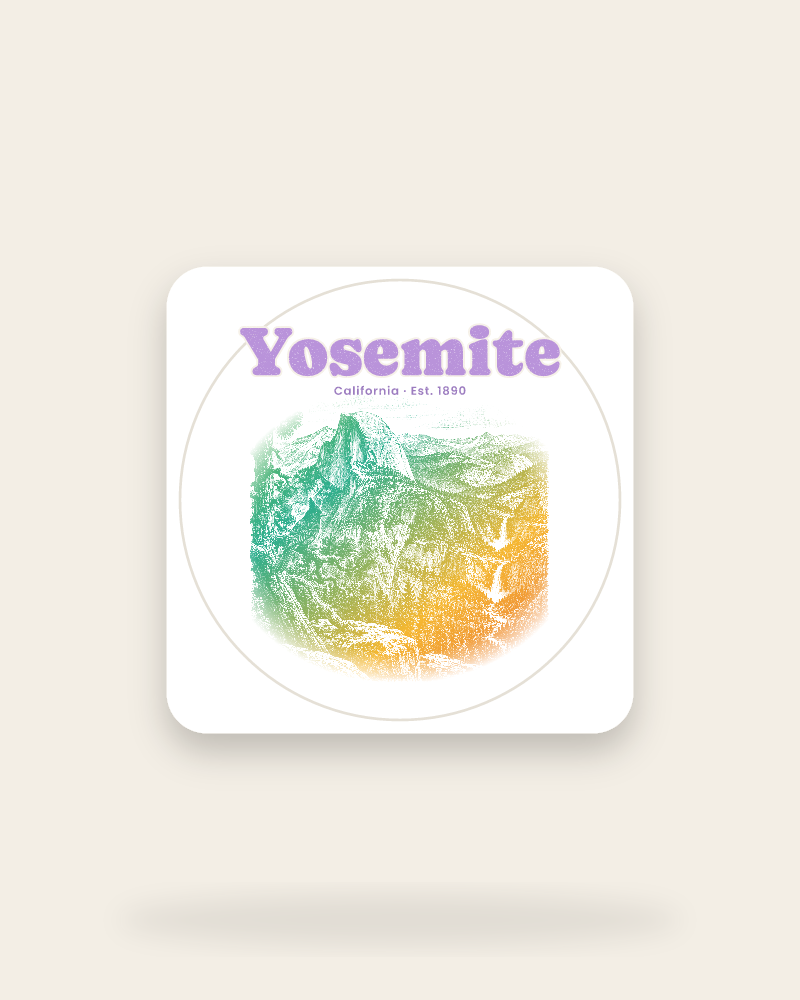Yosemite Half Dome Kiss-Cut Sticker