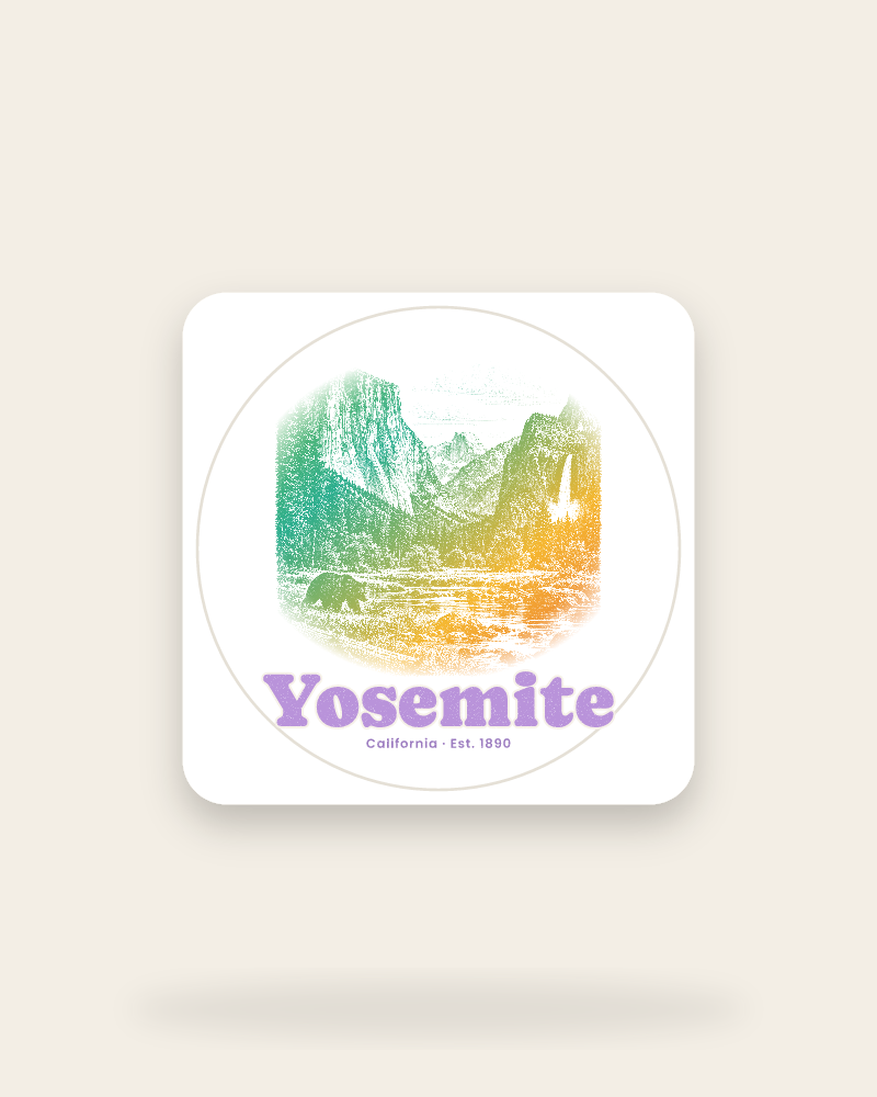 Yosemite Tunnel View Kiss-Cut Sticker