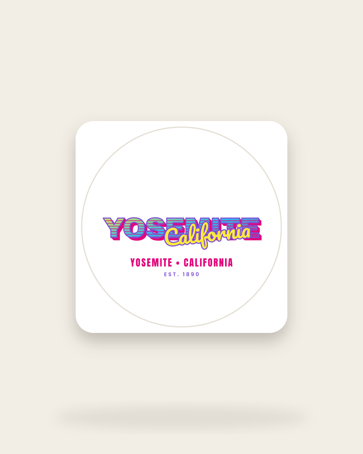 Yosemite Music TV Kiss-Cut Sticker in White
