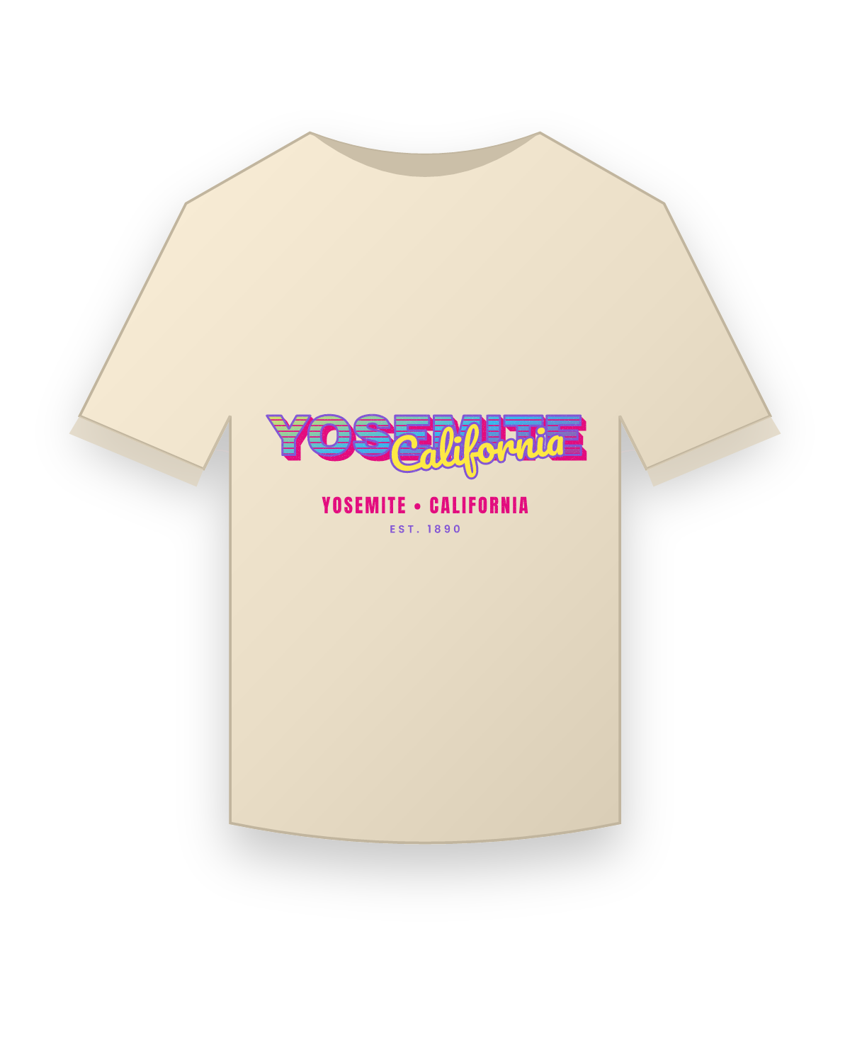 Yosemite Music TV Organic Cotton Tee in Natural
