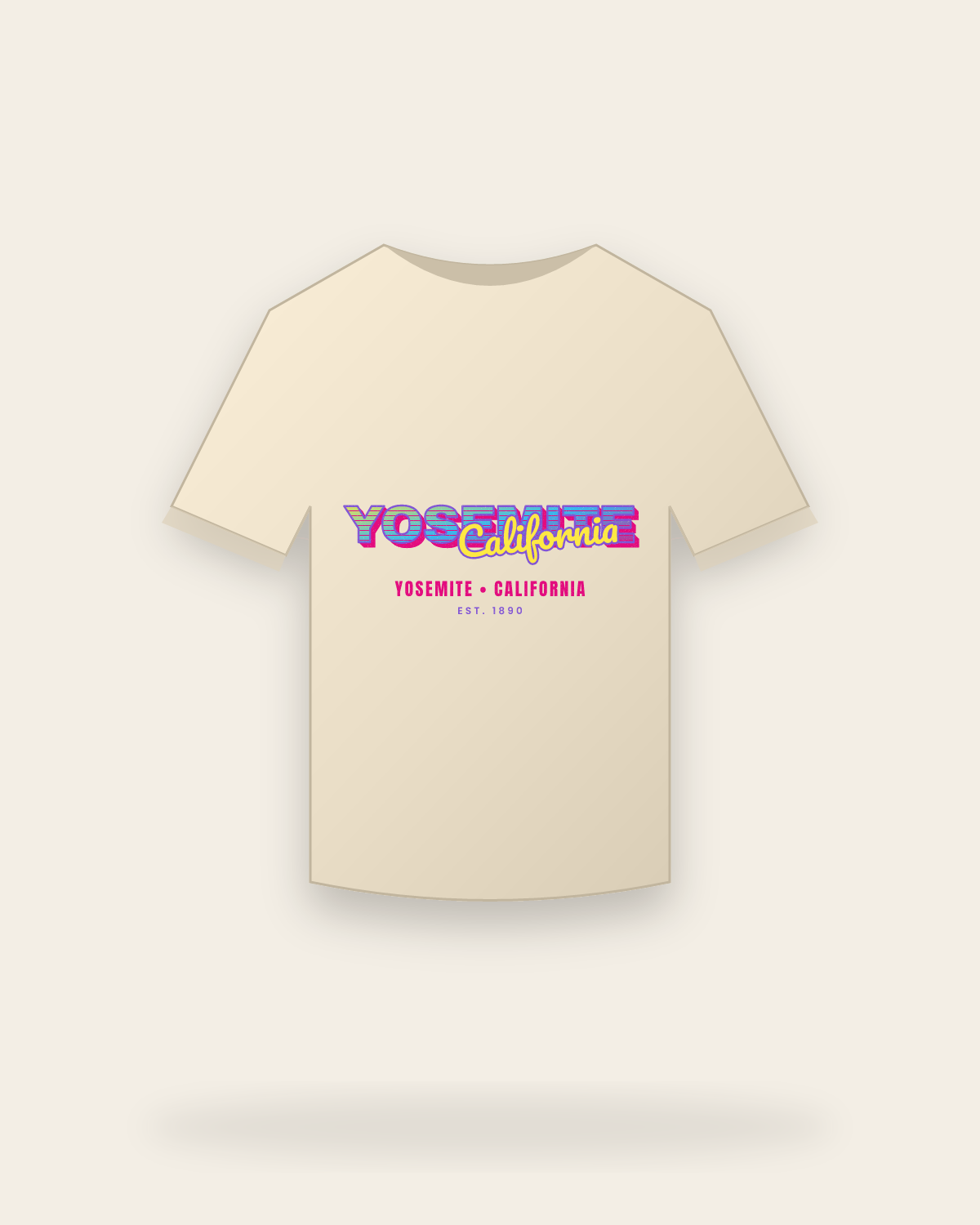 Yosemite Music TV Classic Tee in Natural