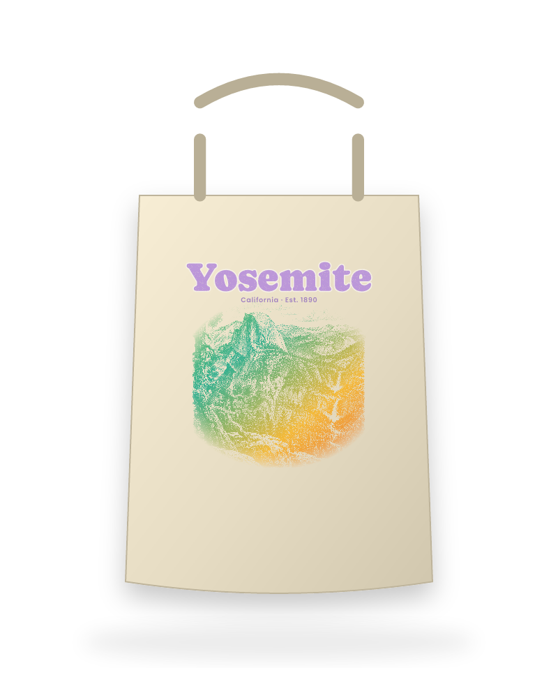 Yosemite Half Dome Canvas Tote