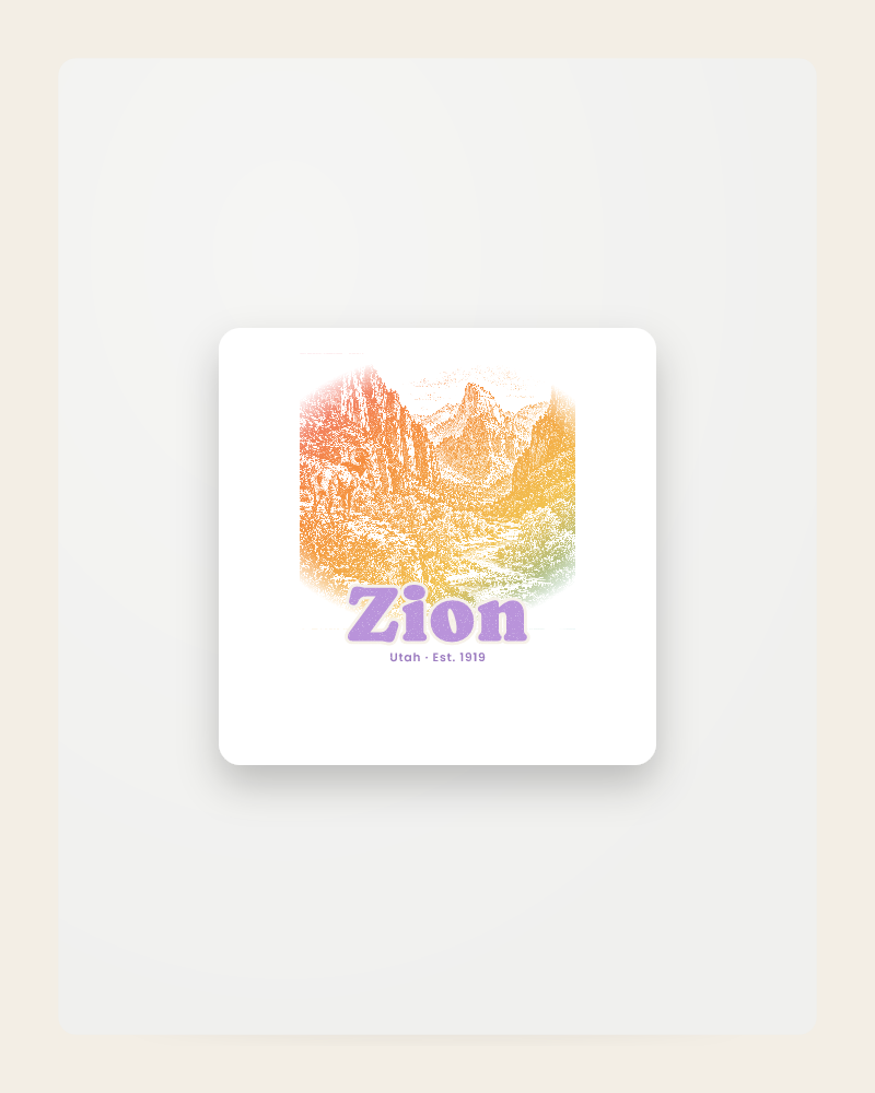 Zion Zion Canyon Fridge Magnet