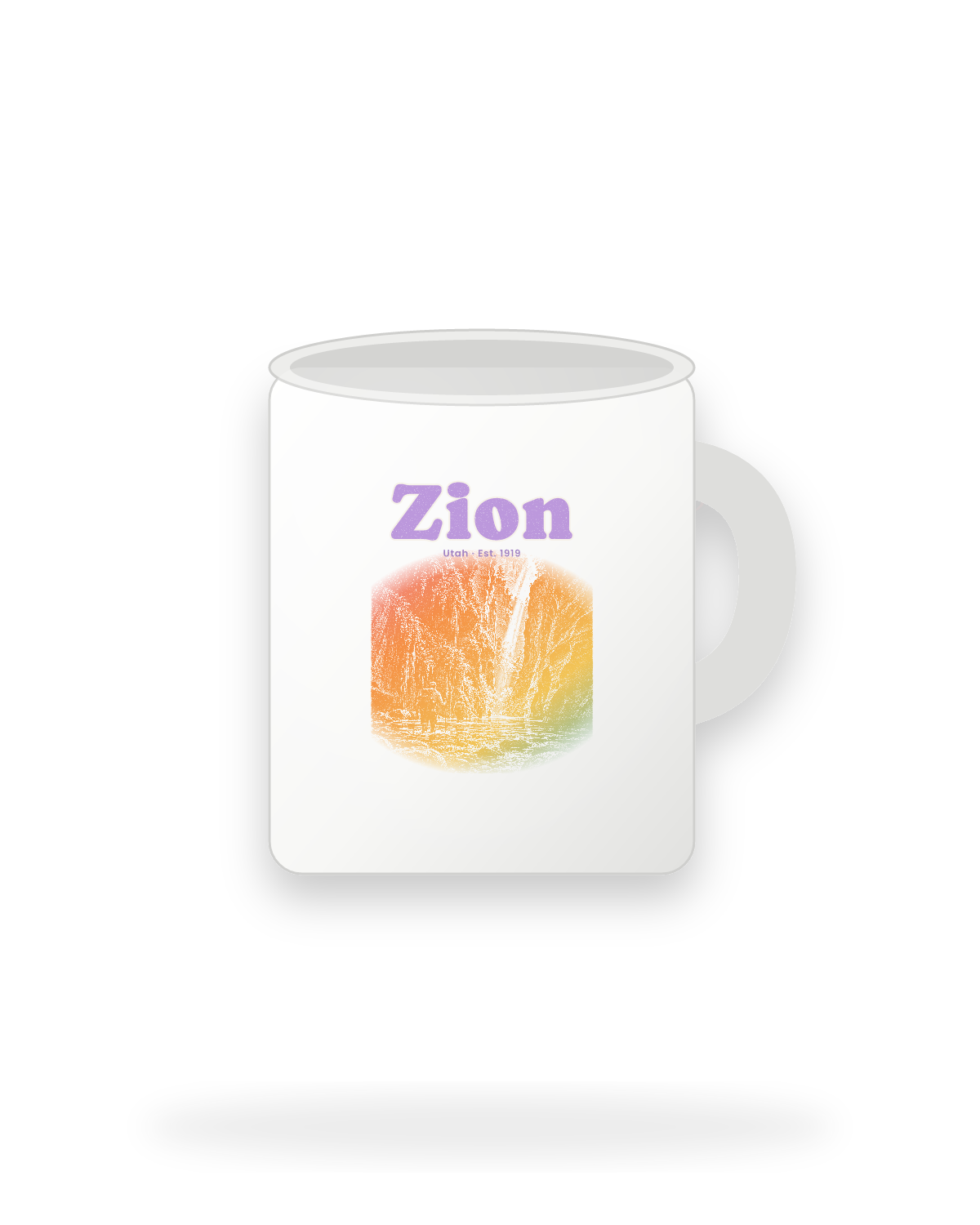 Zion The Narrows Ceramic Mug 11oz in White